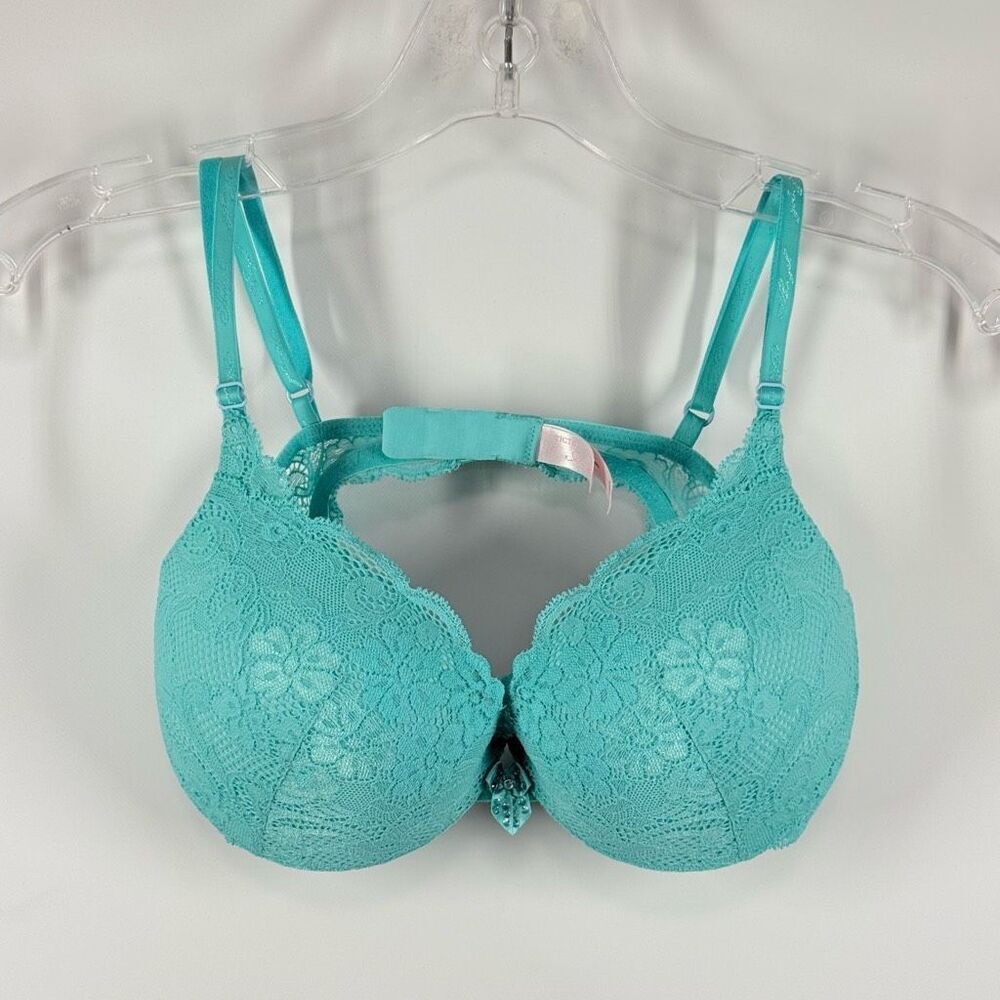 Victoria’s Secret Angels padded lace green mint bra size 36B